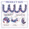 33FT 4th of July Patriotic Tinsel Garland Red White Blue Metallic Twist Foil Tinsel Garland